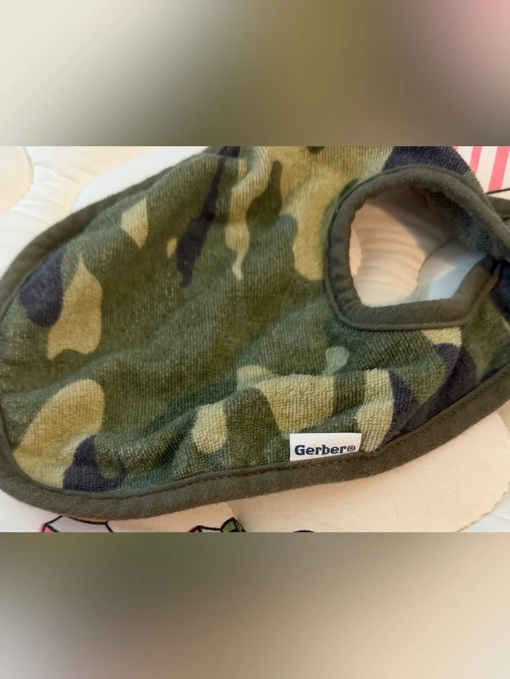 Gerber Camouflage, Gray Stripe & White Dino Baby Bibs